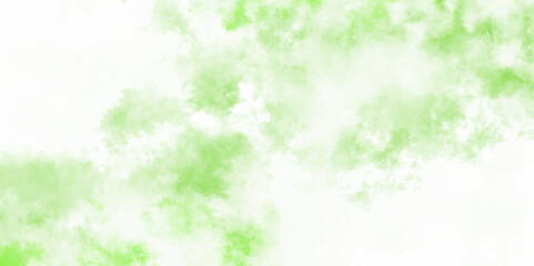 Abstract green watercolor background. Hand painted watercolor. Green flower petals falling down. Graceful romantic ature, leaf scatter with blur fresh bubble air and star shine sparkle Bokeh concept .