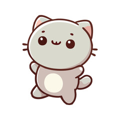 Fototapeta premium cute icon character cat