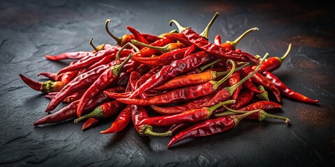 Naklejka premium A Bountiful Harvest of Vibrant Red Chillies, Each One a Symbol of Spicy Flavor, Ready to Ignite Culinary Creations