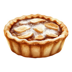 Fototapeta premium A delicious baked pastry with a golden crust, filled with sweet apple filling and sprinkled with sugar, appealing and perfect for dessert.