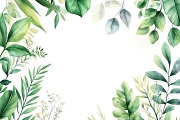 Obraz premium Watercolor Botanical Leaf Design