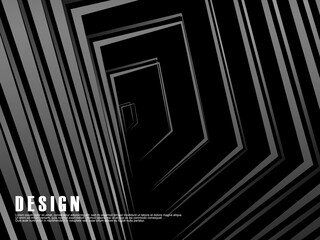 Abstract futuristic dark black background with modern design. Realistic 3d wallpaper with luxurious flowing lines. Elegant background for posters, websites, brochures, cards, banners, apps, etc.