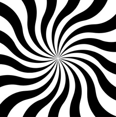 Hypnotic swirl lines abstract white black optical illusion