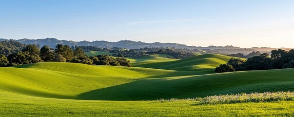 Nature photography scene with a serene valley view
