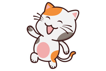 A cat dancing merrily