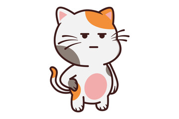 A cat looks very bored