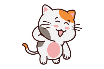 A cat looking embarrassed