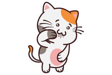 Fototapeta premium A cat is Drooling