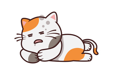 Cute Cat That Sleeping Illustration