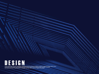 Premium background design with diagonal dark blue stripes pattern. Vector horizontal template for digital luxury business banner, contemporary formal invitation, luxury voucher, prestigious gift.