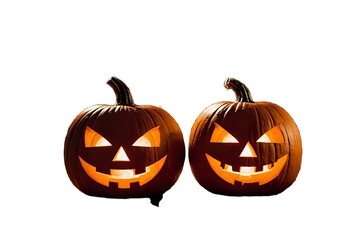 halloween pumpkin isolated on white