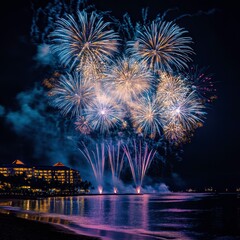 New Year Eve celebration with a fireworks show