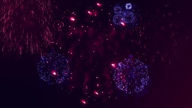 Fireworks celebration 4k video clip