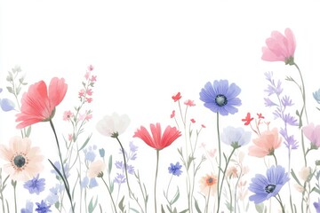 Delicate Floral Watercolor Print