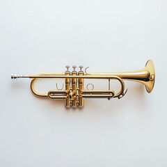 Obraz premium A trumpet on a white background.