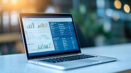 Exploring data visualization trends through interactive dashboards and advanced analytics on modern business laptops