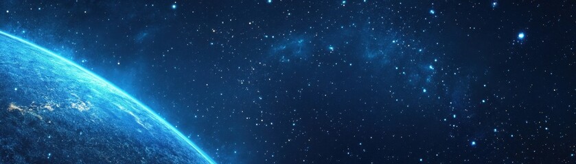 Obraz premium Captivating Cosmic Panorama: A Celestial Journey Through the Vast Expanse of the Universe