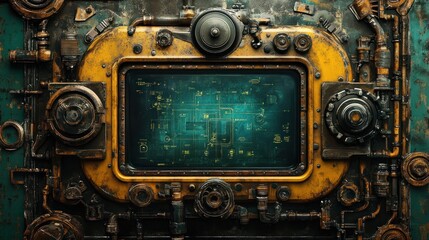 Fototapeta premium Steampunk Control Panel