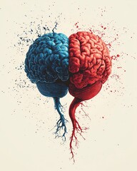 Colorful brain illustration symbolizing emotions