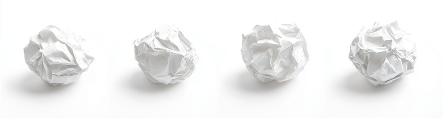 Obraz premium Crumpled Paper Balls - Minimalist Abstract Art