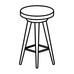 hand drawn counter stool