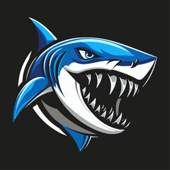 Shark esport gaming mascot logo template Vector © KAMAPAN