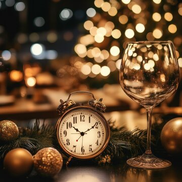 New Year Eve party with a countdown clock