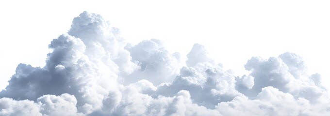 Fluffy White Clouds Dancing in Blue Sky

