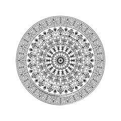 Decorative mandala design, mandala with detailed illustration.