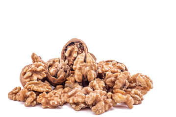 Tasty walnuts isolated on white