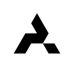 Letter PA or AP minimal geometric monogram logo