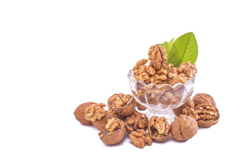 Tasty walnuts isolated on white