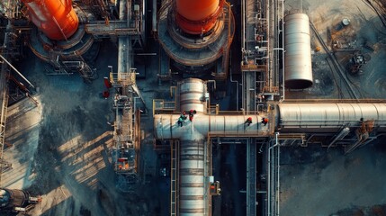 Aerial View of an Industrial Complex