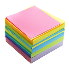 Fototapeta premium Colorful Stacked Paper Sheets for Creative Projects