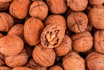 Tasty walnuts isolated on white