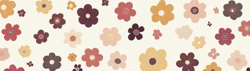 Colorful floral wallpaper, a burst of blossoms for vibrant home decor and interior design