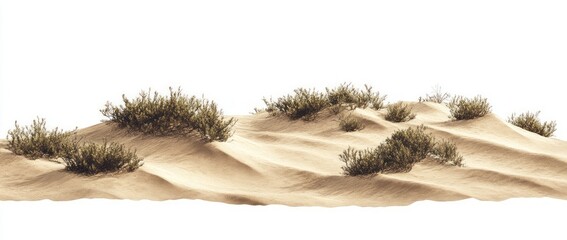 Desert Dunes with Sparse Vegetation