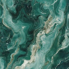 Obraz premium Abstract Green Marble Texture Background - Swirling Patterns