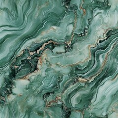 Green Marble Texture: Swirling Stone Pattern Background
