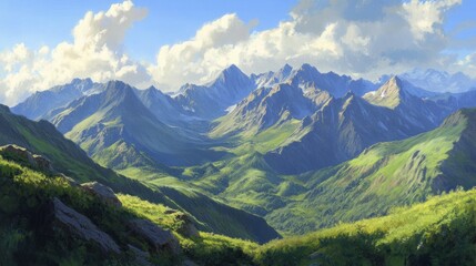 Fototapeta premium Majestic Mountain Landscape