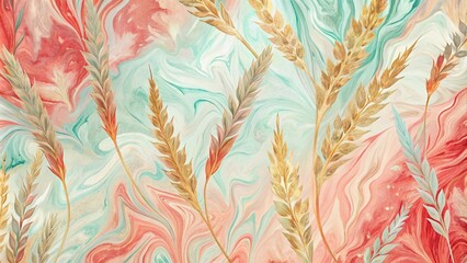 wheat color red pastel marble textures color illustration background.
