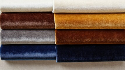 Colorful Velvet Fabric Swatches