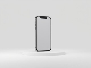 Two modern smartphones with blank screens mockup and space for UI/UX app design presentation in 3D rendering, presentation, copy space