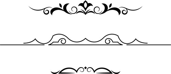 vector frames black on a white background, dividers