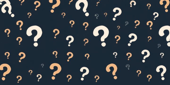 Vector seamless pattern featuring question mark punctuation symbols in a repetitive layout, ideal for adding a sense of curiosity and inquiry to your designs, vector, question mark