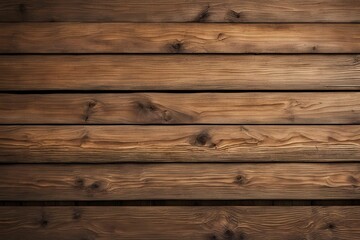 Fototapeta premium Rustic Wooden Plank Background: A close-up shot of weathered, horizontal wooden planks, showcasing the natural beauty and texture of aged wood.