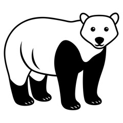 Polar Bear silhouette vector illustration on a white background