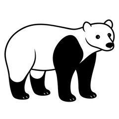 Polar Bear silhouette vector illustration on a white background