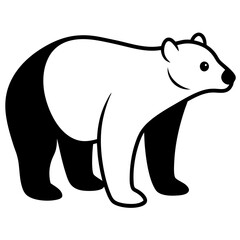 Polar Bear silhouette vector illustration on a white background