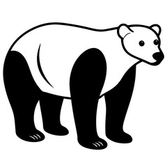 Polar Bear silhouette vector illustration on a white background